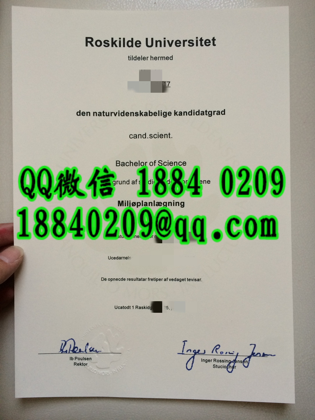 洛斯基尔德大学毕业证样本更新—Roskilde University diploma certificate