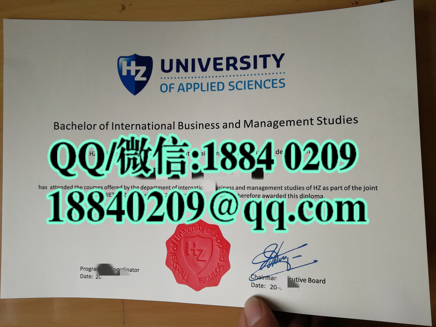 荷兰泽兰应用科学大学毕业证学位实拍，荷兰证书制作