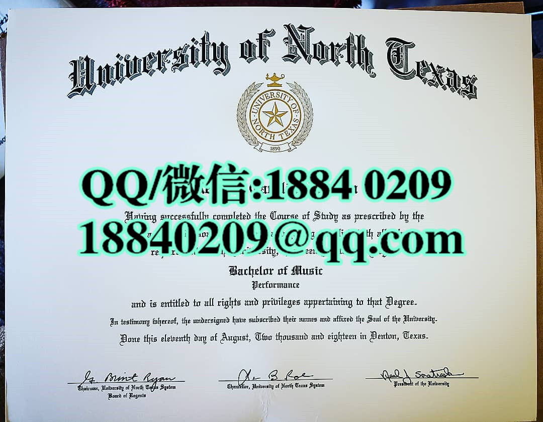 定制university of north texas diploma，美国北德克萨斯大学毕业证案例
