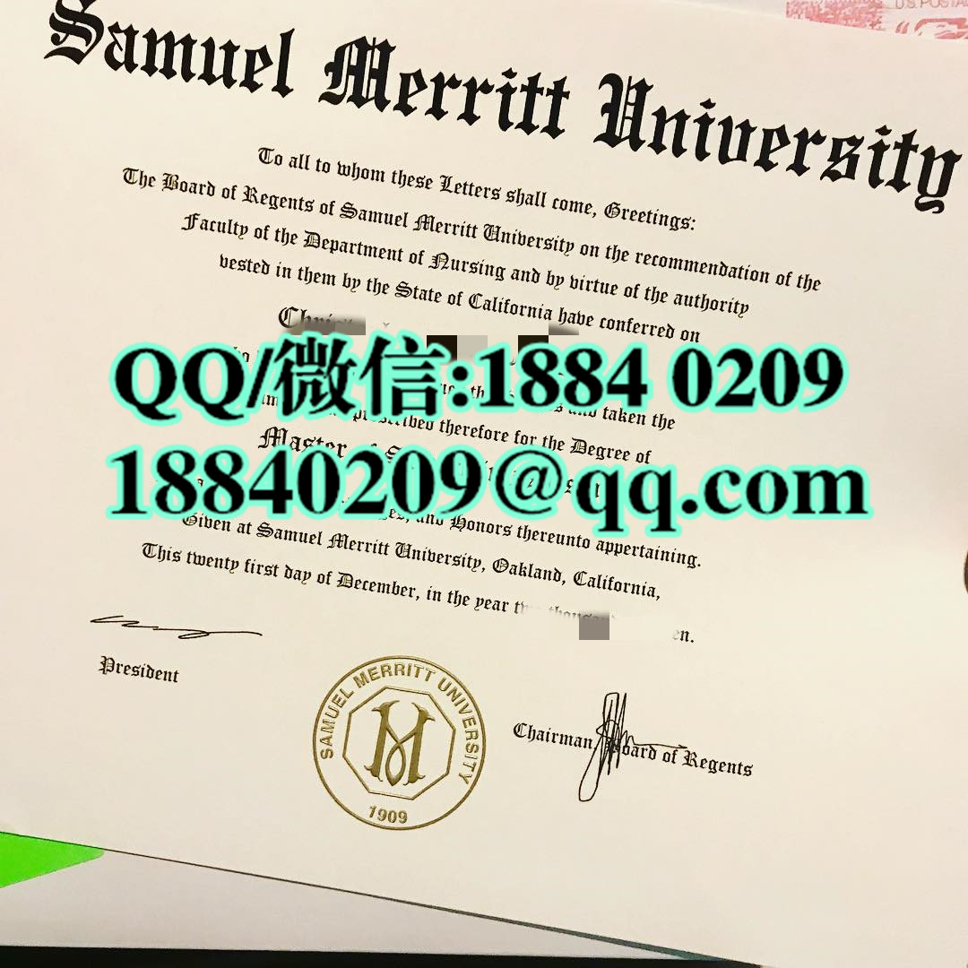 美国塞缪尔梅里特大学毕业证样本，Samuel Merritt University diploma degree