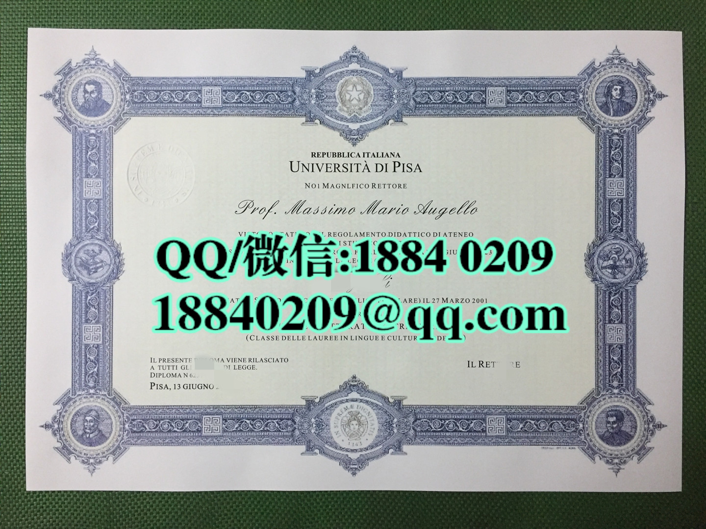意大利比萨大学University of Pisa毕业证，意大利比萨大学文凭样本