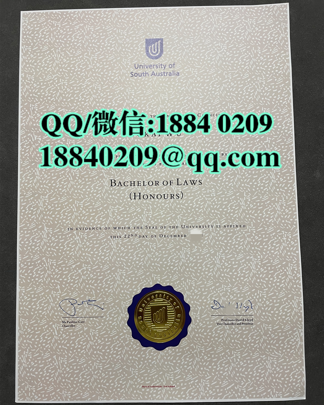 澳洲南澳大学毕业证成绩单留才认证，University of South Australia diploma certificate