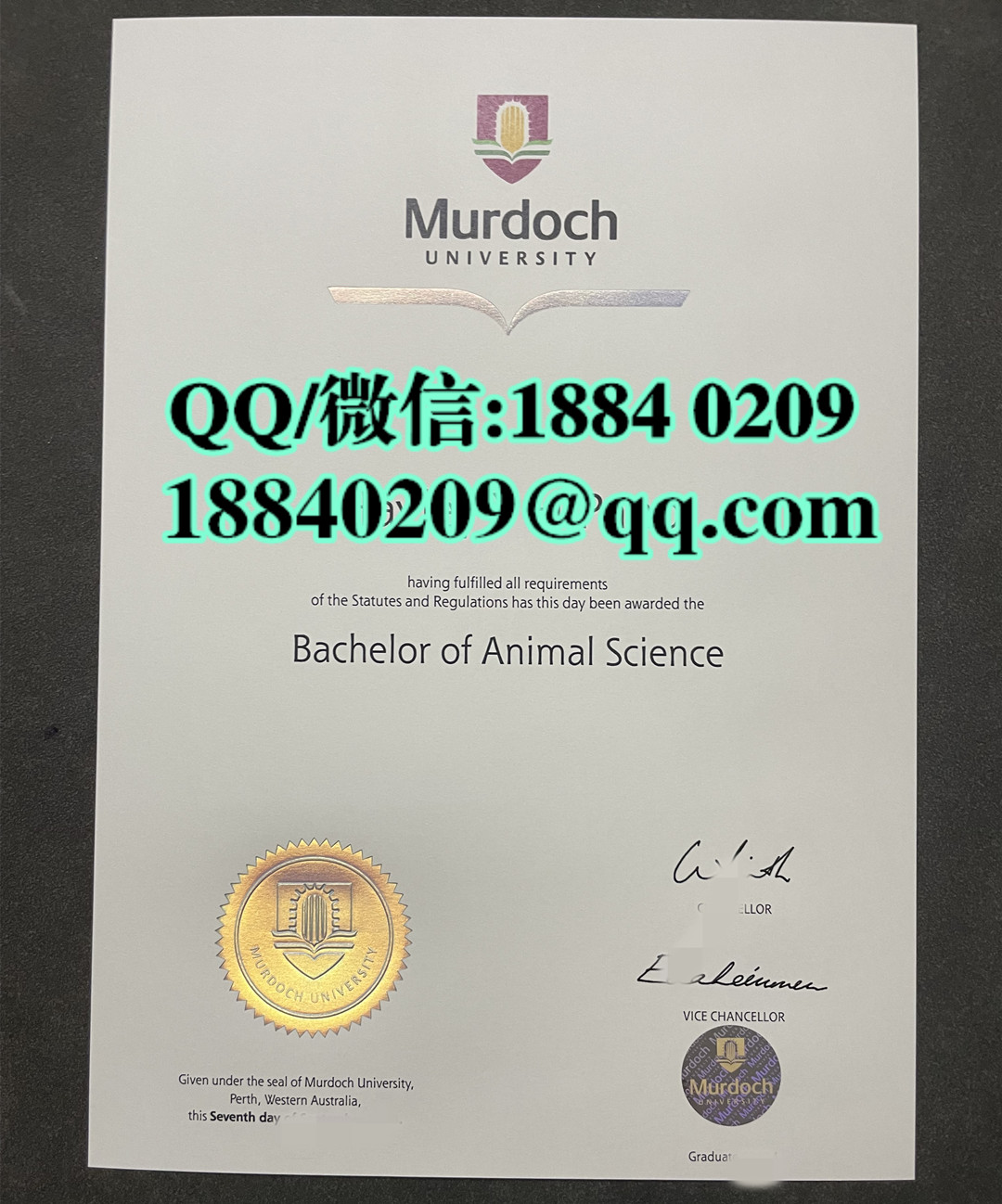 澳洲莫道克大学mordoch university毕业证防伪工艺，mordoch university diploma degree