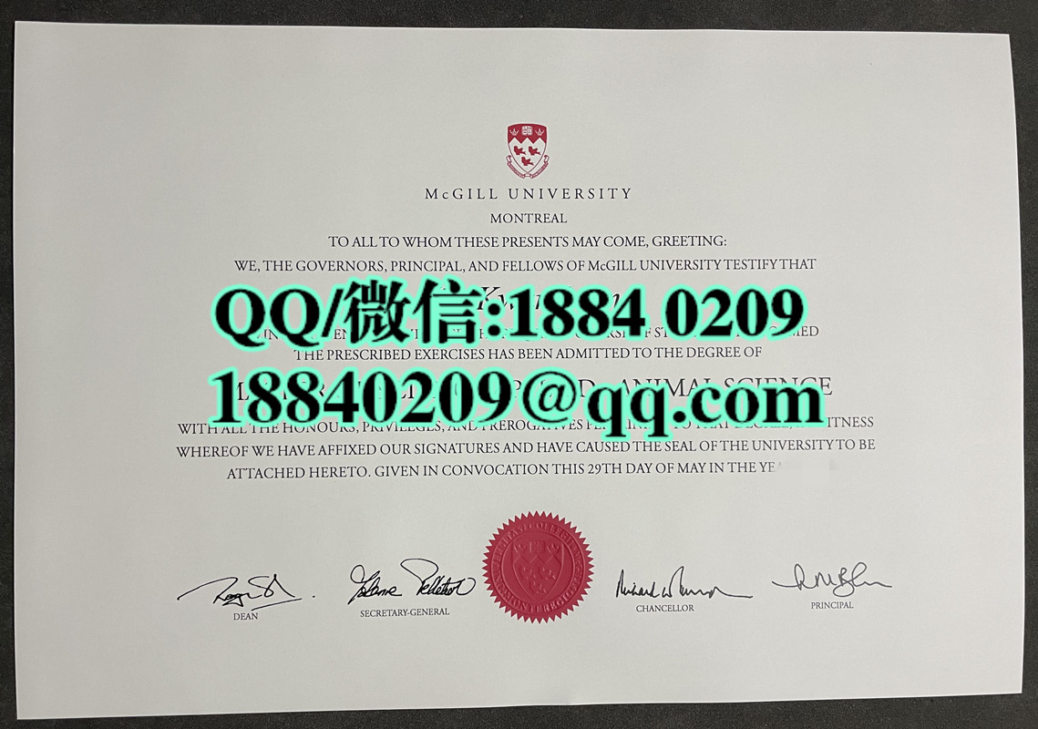 加拿大麦吉尔大学mcgill university毕业证，mcgill university diploma
