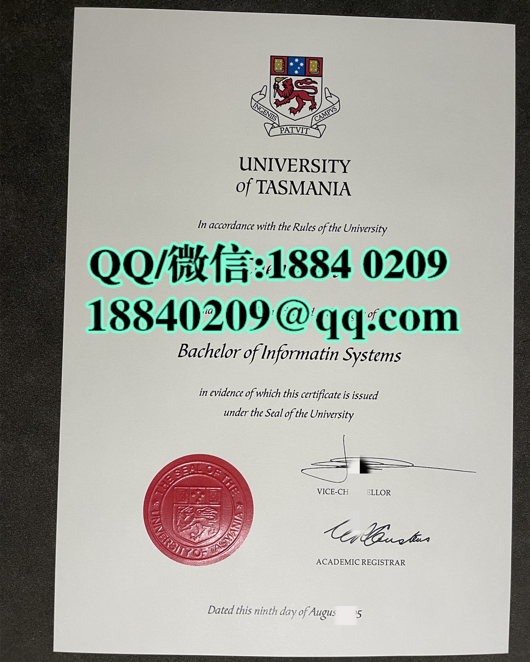 澳洲塔斯玛利亚大学毕业证案例，University of Tasmania diploma degree