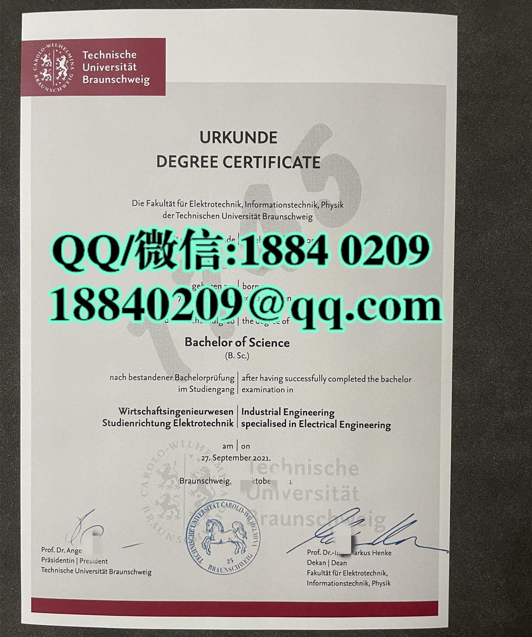 德国布伦瑞克工业大学毕业证成绩单留才认证，德国布伦瑞克工业大学文凭案例