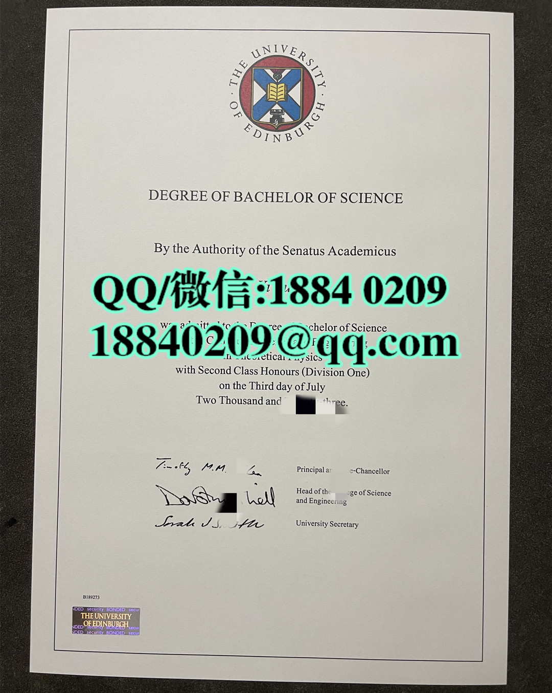 定制英国爱丁堡大学毕业证学位证防伪，University of Edinburgh diploma degree