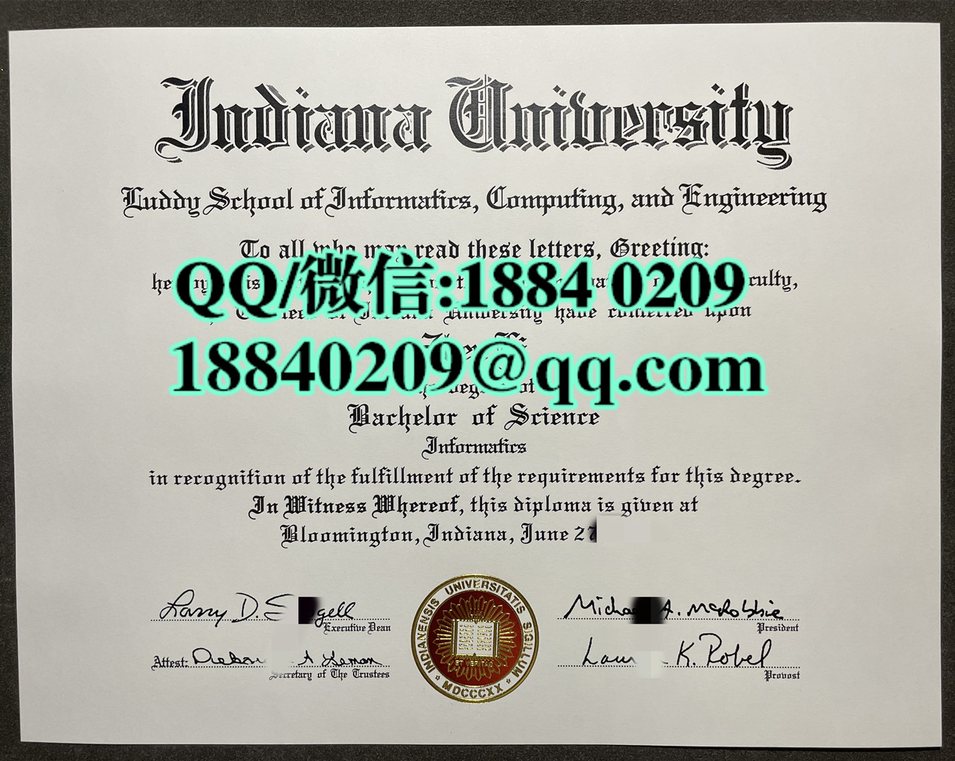 美国印第安纳大学毕业证学位证，Indiana University diploma degree