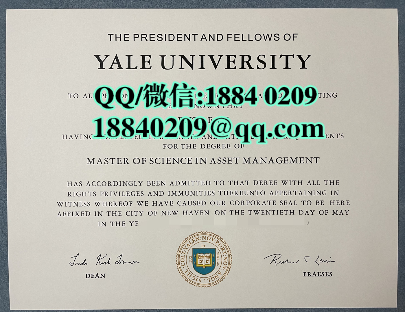 美国耶鲁大学yale university毕业证，yale university diploma certificate