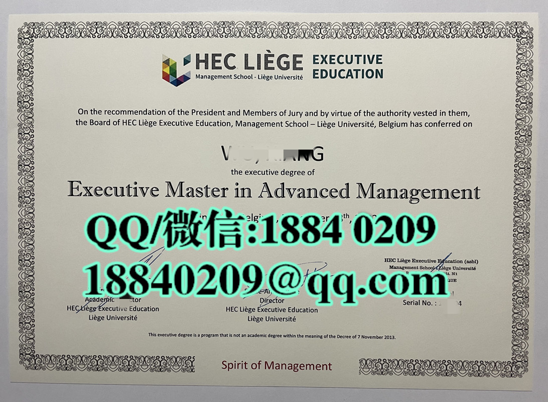 比利时列日大学毕业证学位证，HEC Liege Executive Education, Management School diploma degree