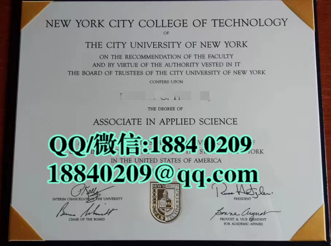 纽约市立大学-纽约城市技术学院毕业证学位证，CUNY New York City College of Technology diploma certifica