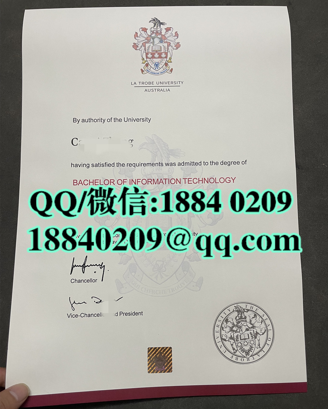 澳洲拉筹伯大学毕业证学位证，La Trobe University diploma degree