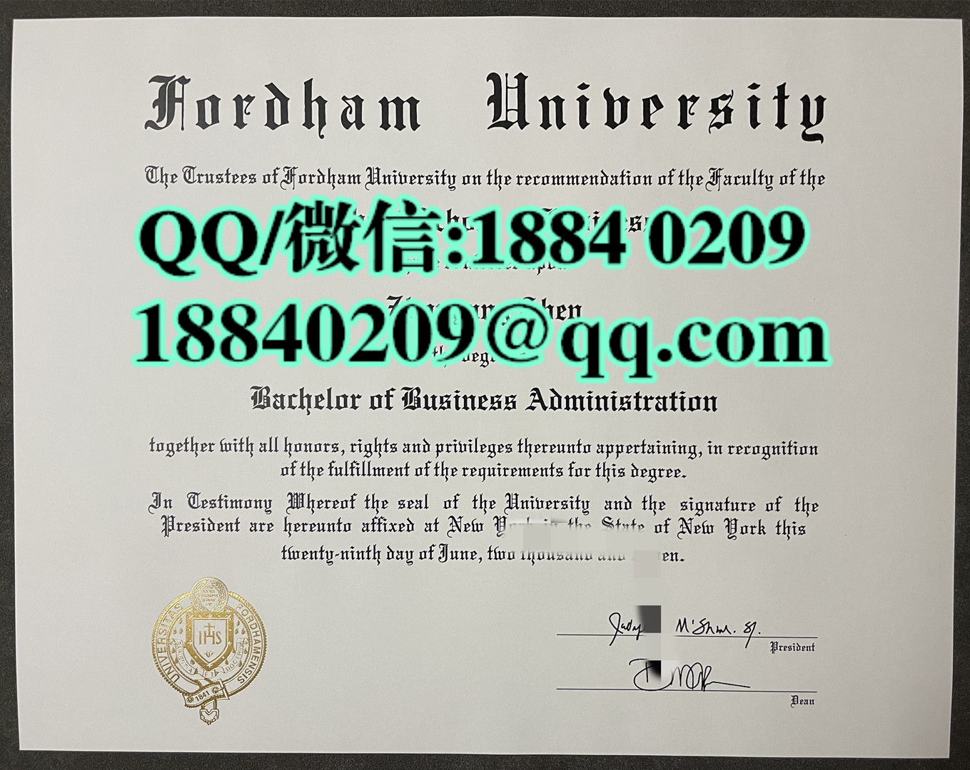 美国福特汉姆大学毕业证成绩单留才认证，fordham university diploma degree