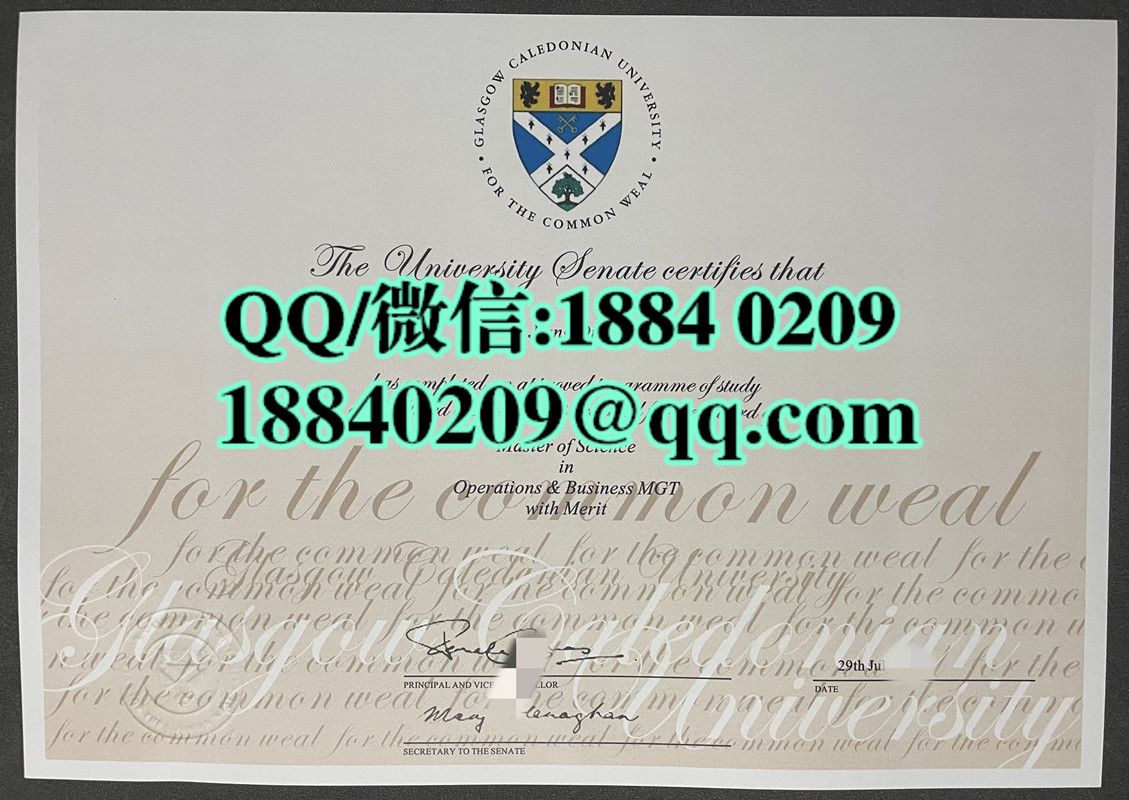 英国拉斯哥卡利多尼亚大学毕业证学位证，Glasgow Caledonian University degree