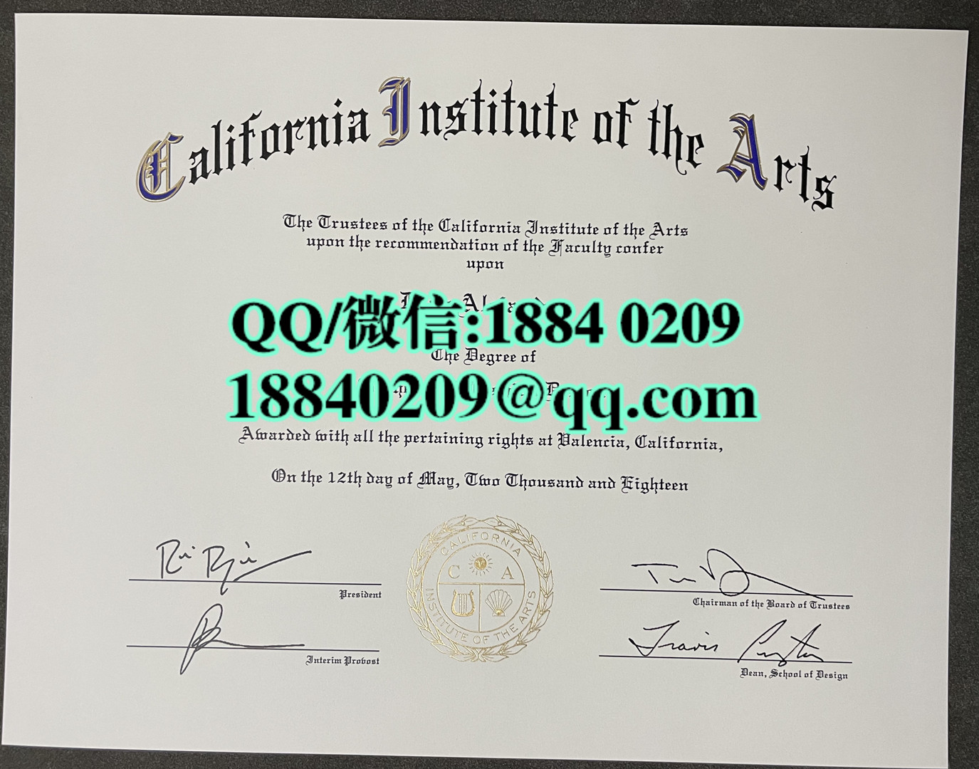 美国加州艺术学院毕业证学位证，California Institute of the Arts diploma degree