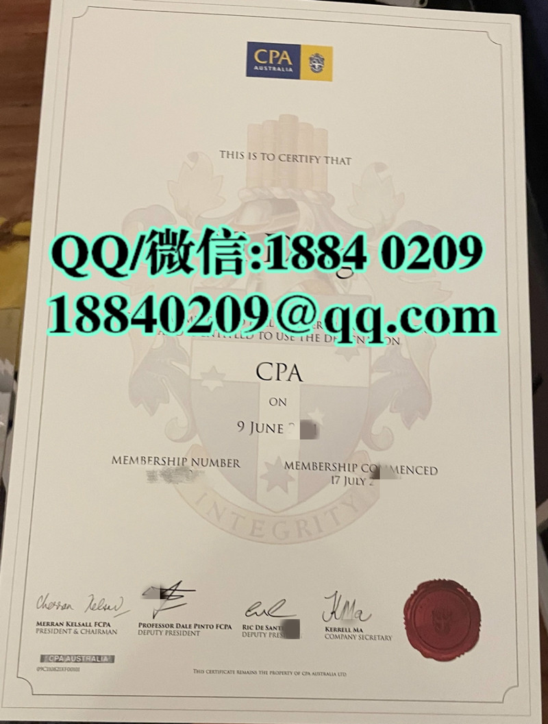 2019年澳洲CPA证书，澳大利亚注册会计师证书