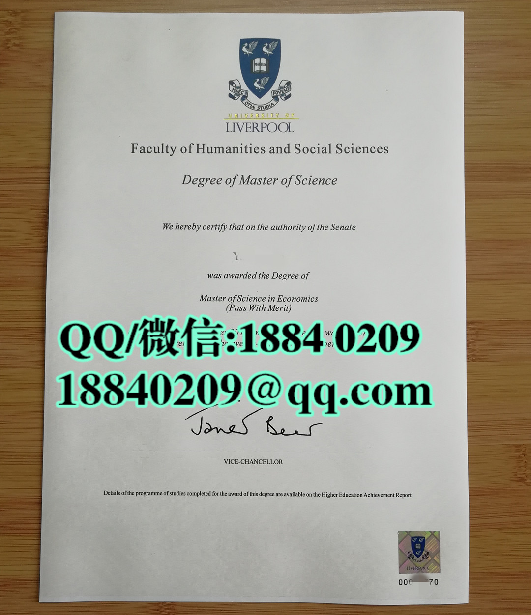 英国利物浦大学硕士学位毕业证，University of Liverpool master degree