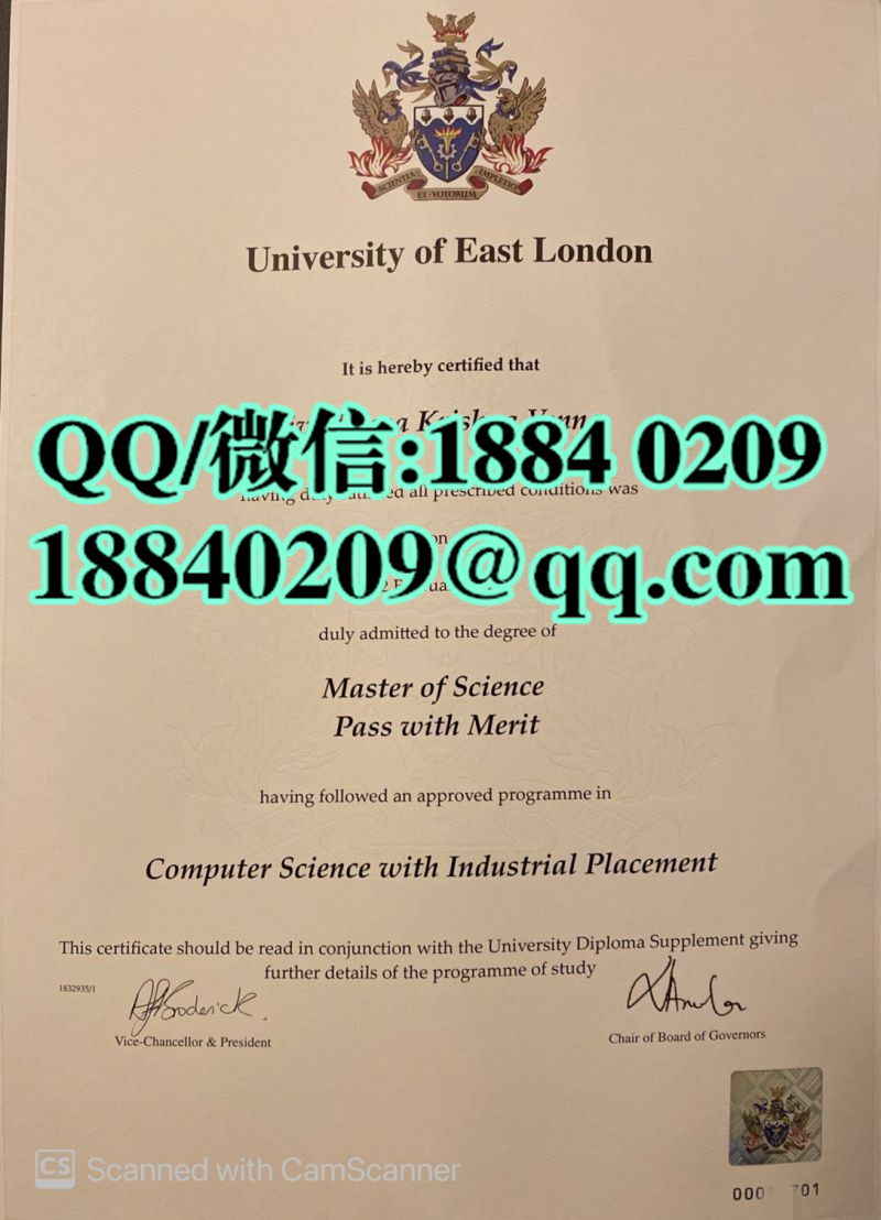 定制英国东伦敦大学毕业证学位证，University of East London diploma degree