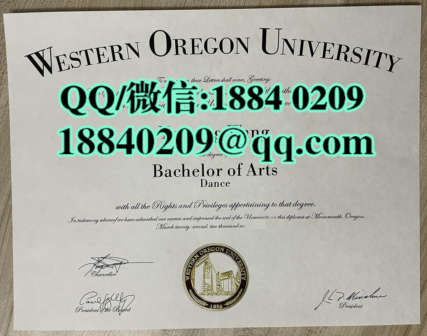 美国西俄勒冈大学毕业证成绩单留才认证，western oregon university diploma degree