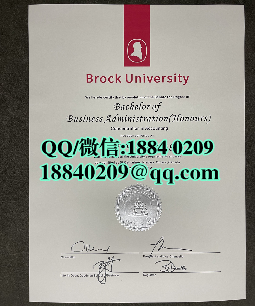 加拿大布鲁克大学毕业证学位证，Brock University diploma degree