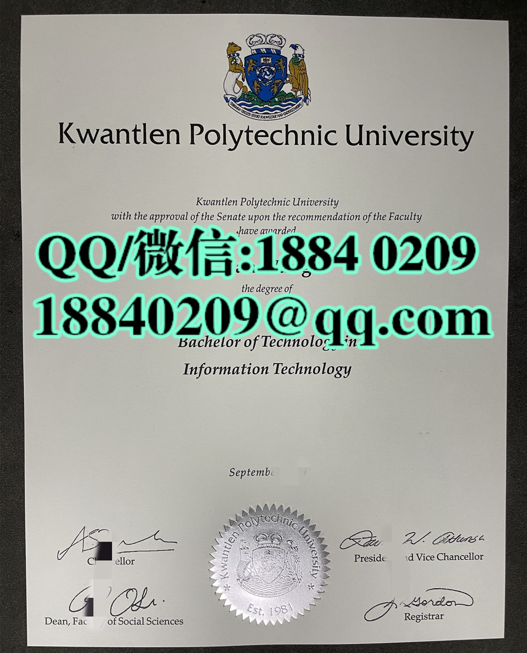 加拿大昆特兰理工大学毕业证成绩单留才认证，Kwantlen Polytechnic University diploma certificate