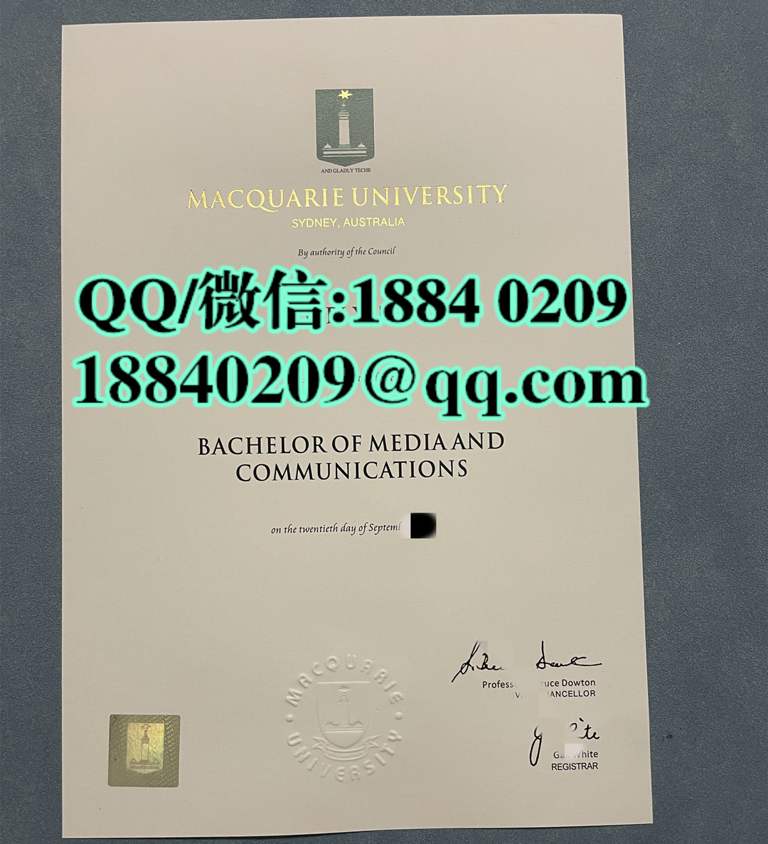 定制澳洲麦考瑞大学毕业证学位证，Macquarie University diploma degree