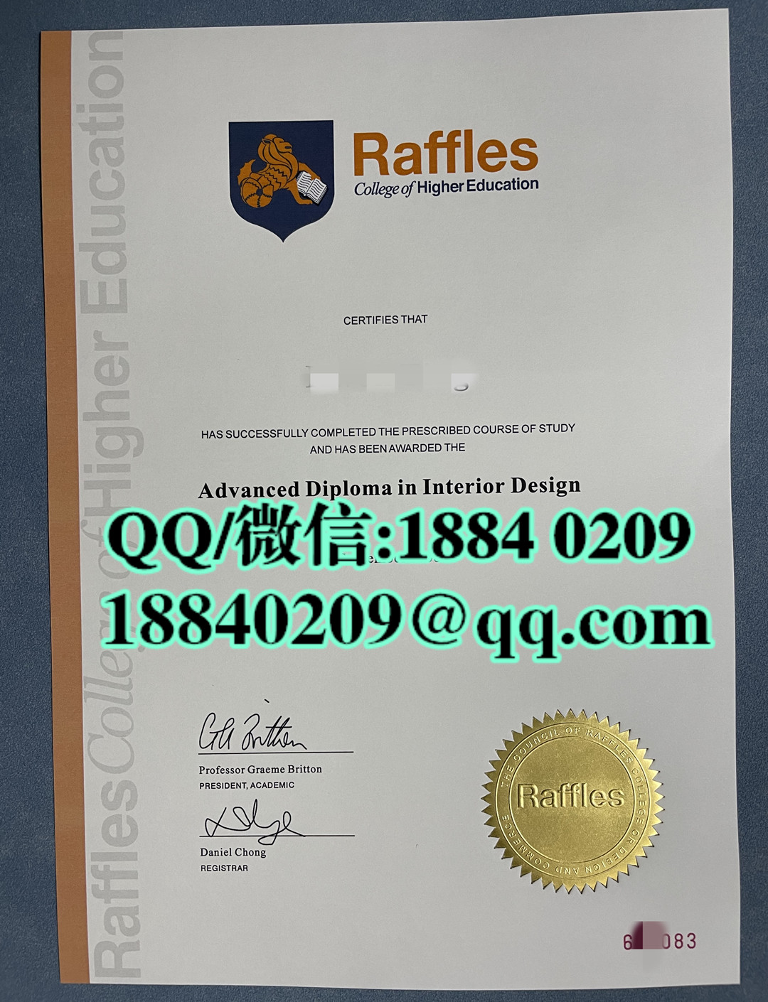 新加坡莱佛士设计学院毕业证学位证，Raffles Design Institute Singapore diploma degree