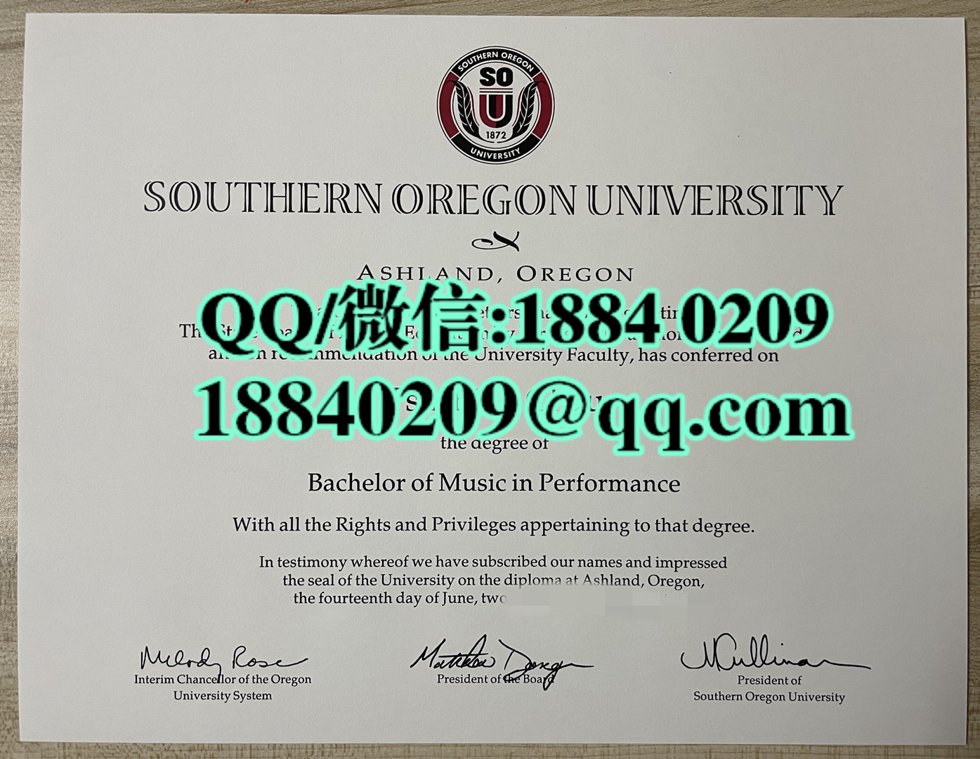 美国南俄勒冈大学毕业证成绩单留才认证，southern oregon university diploma degree