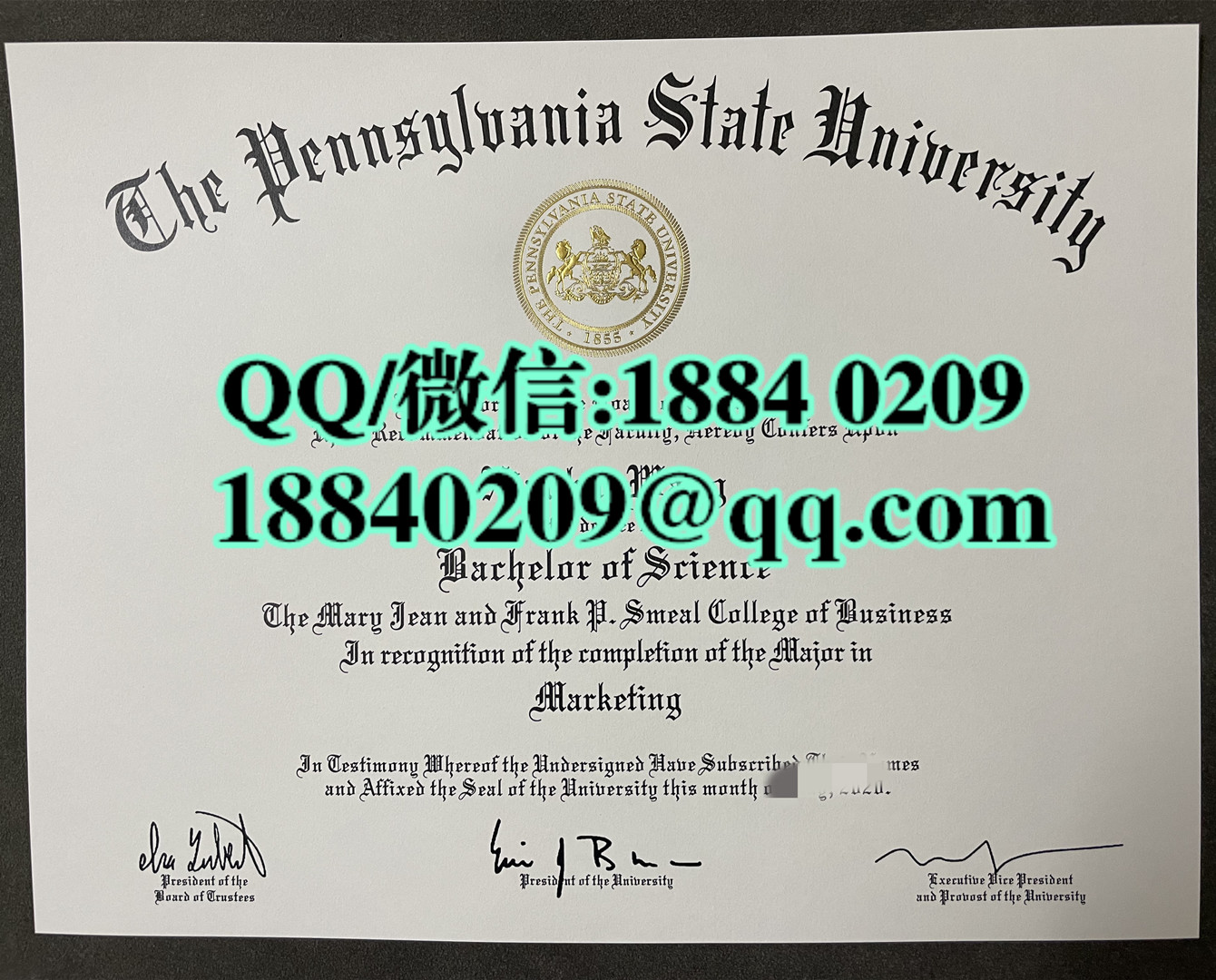 美国宾夕法尼亚州立大学毕业证学位证，The Pennsylvania State University diploma certificate