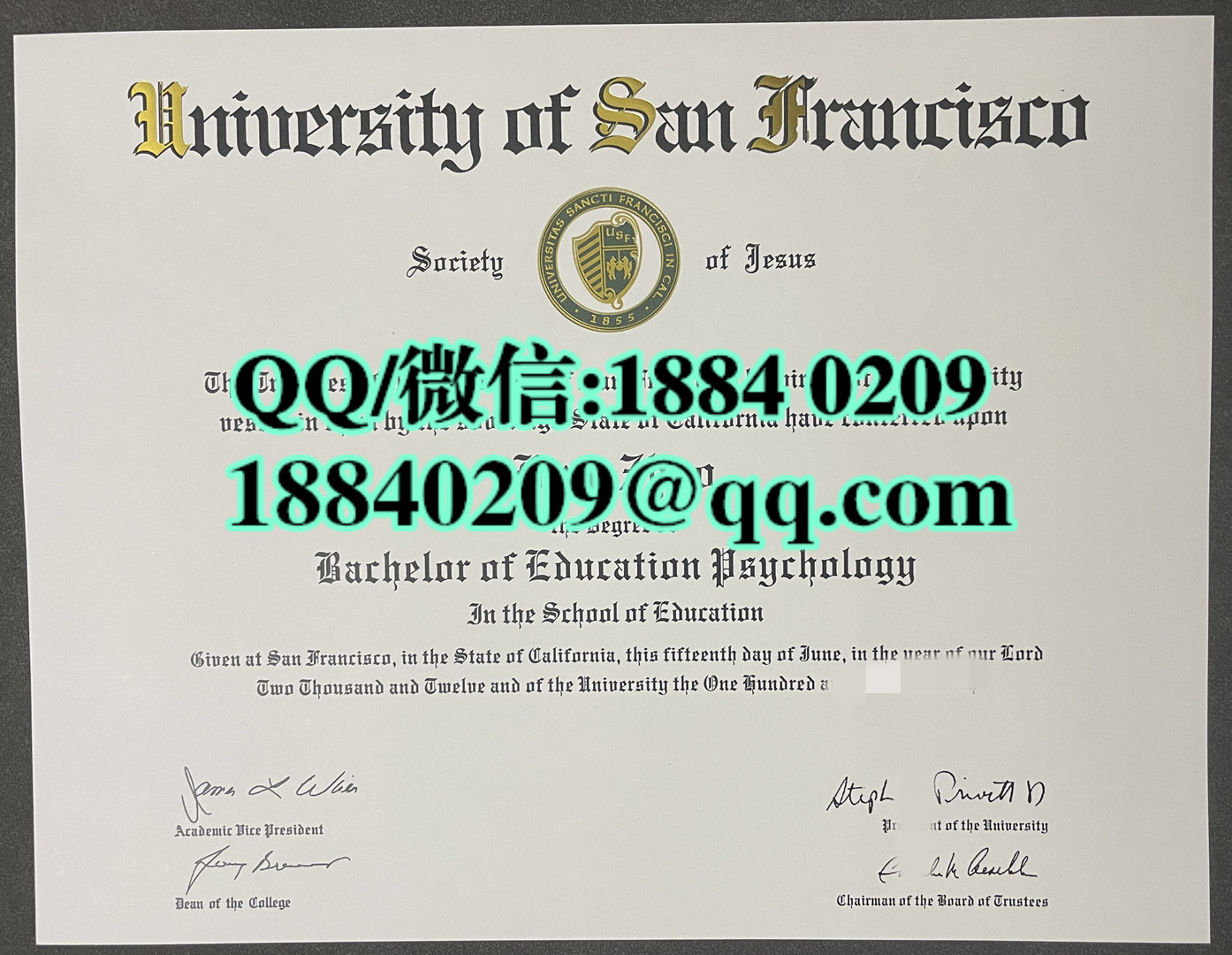 美国旧金山大学毕业证学位证留才认证，university of san francisco diploma certificate