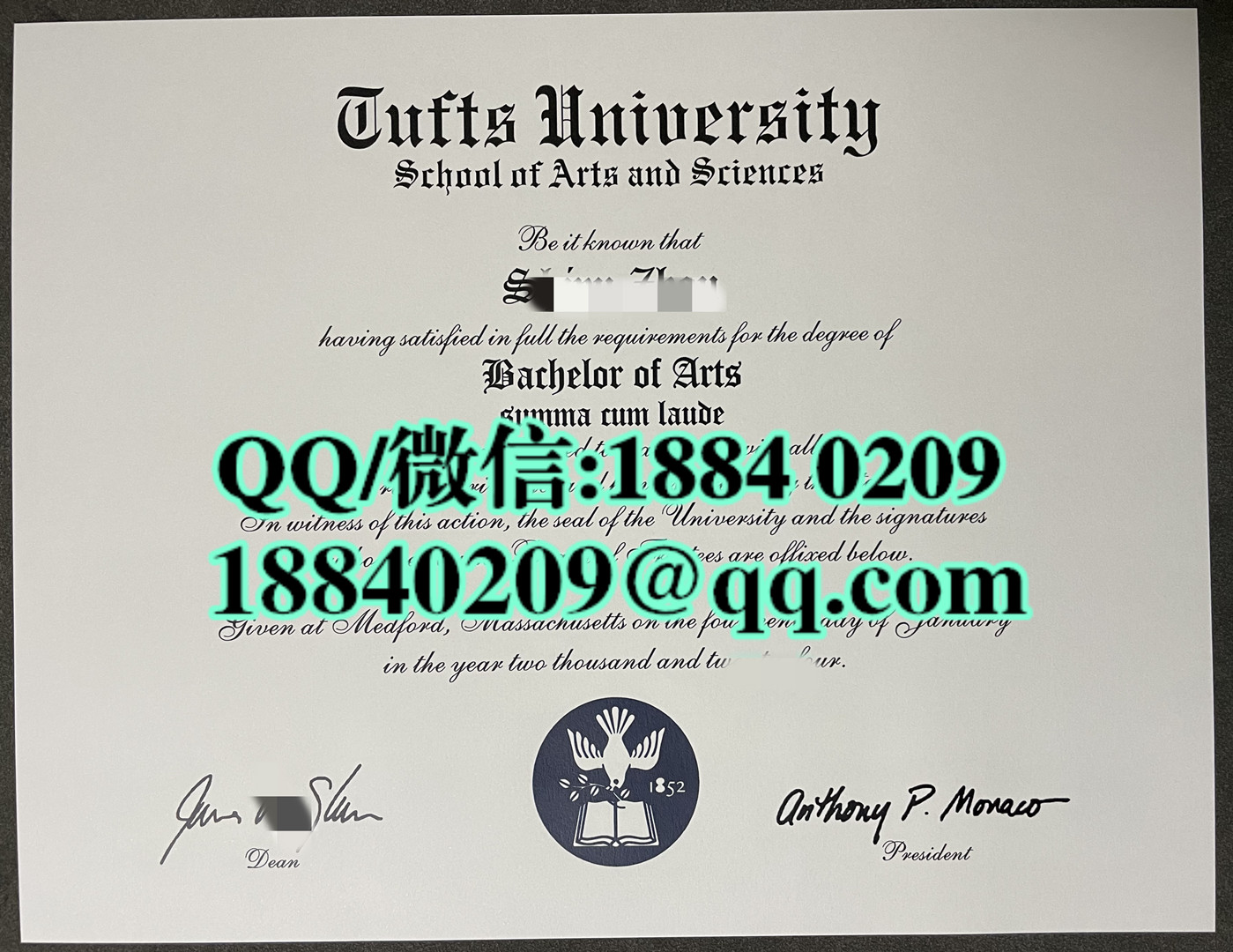 美国塔夫茨大学tufts university毕业证学位证，tufts university diploma degree