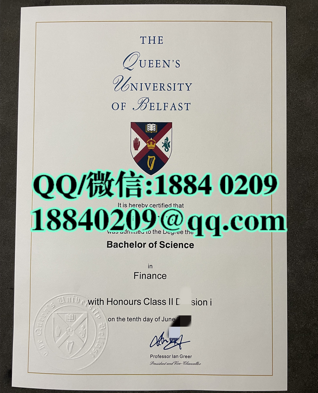 英国贝尔法斯特女王大学毕业证学位证文凭，Queen's University Belfast diploma degree