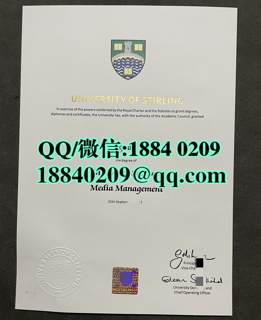 英国斯特灵大学stirling university毕业证学位证，stirling university diploma degree