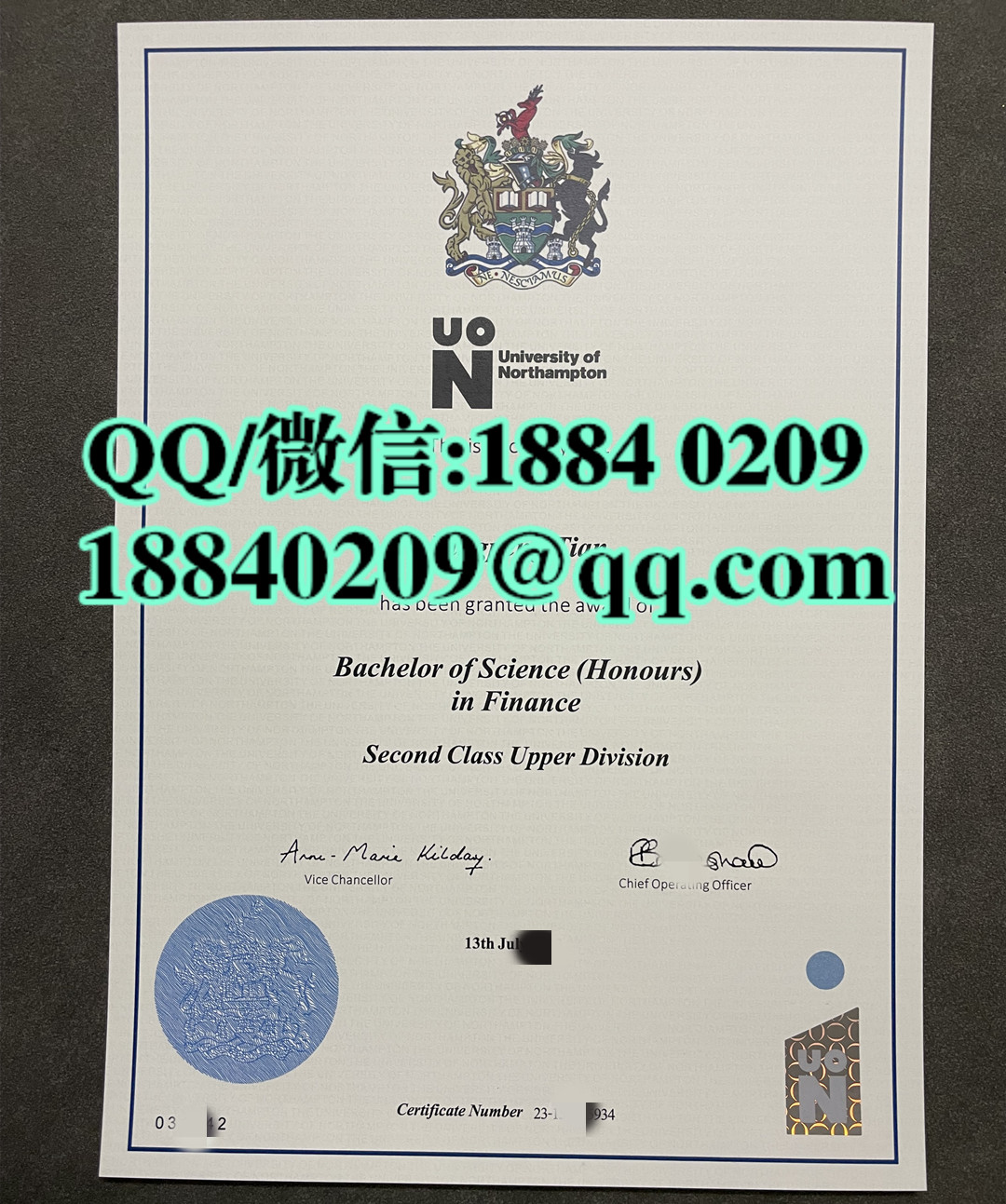 英国北安普顿大学毕业证学位证文凭，The University of Northampton diploma degree