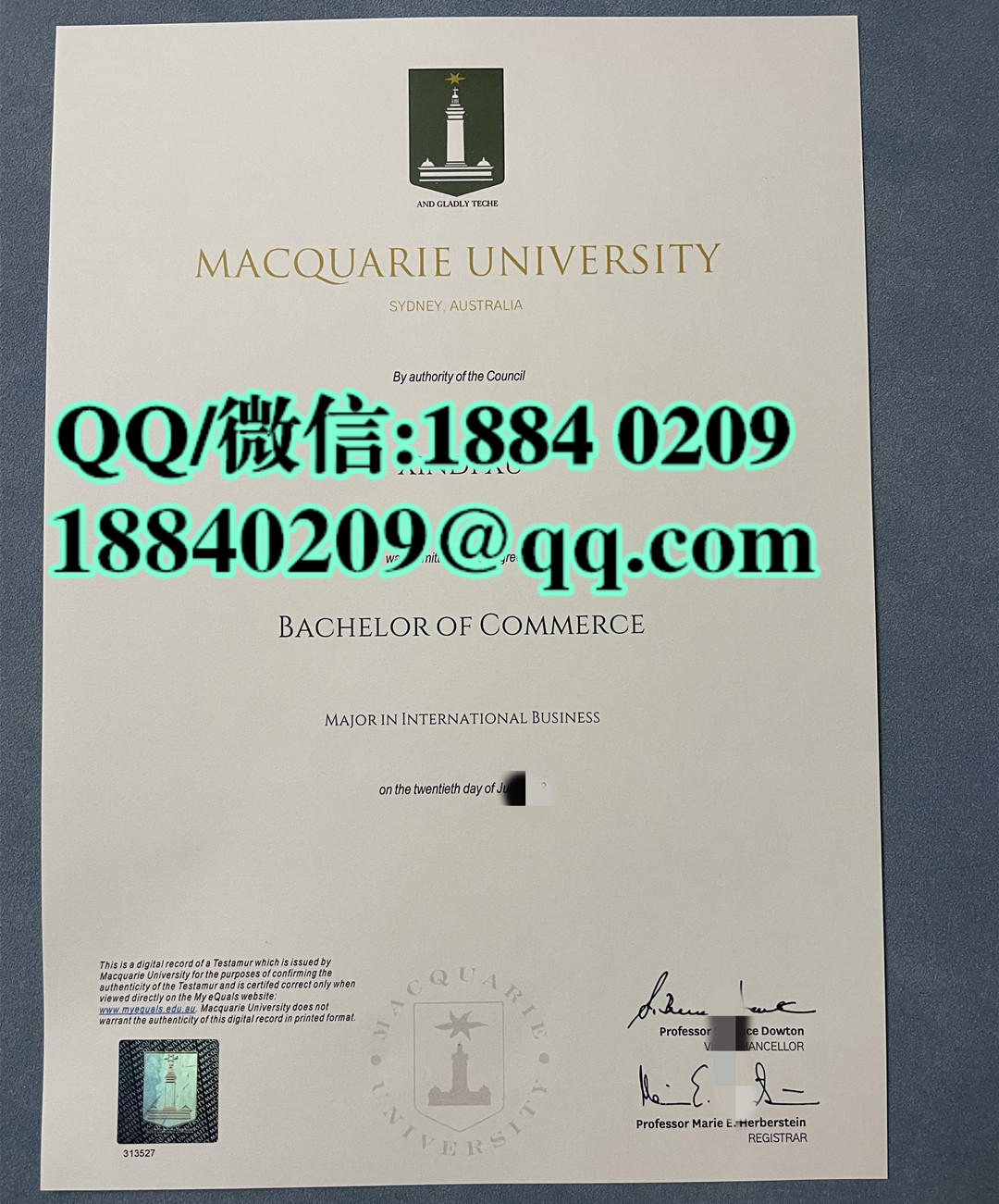 2023年澳洲麦考瑞大学毕业证成绩单，Macquarie University diploma degree