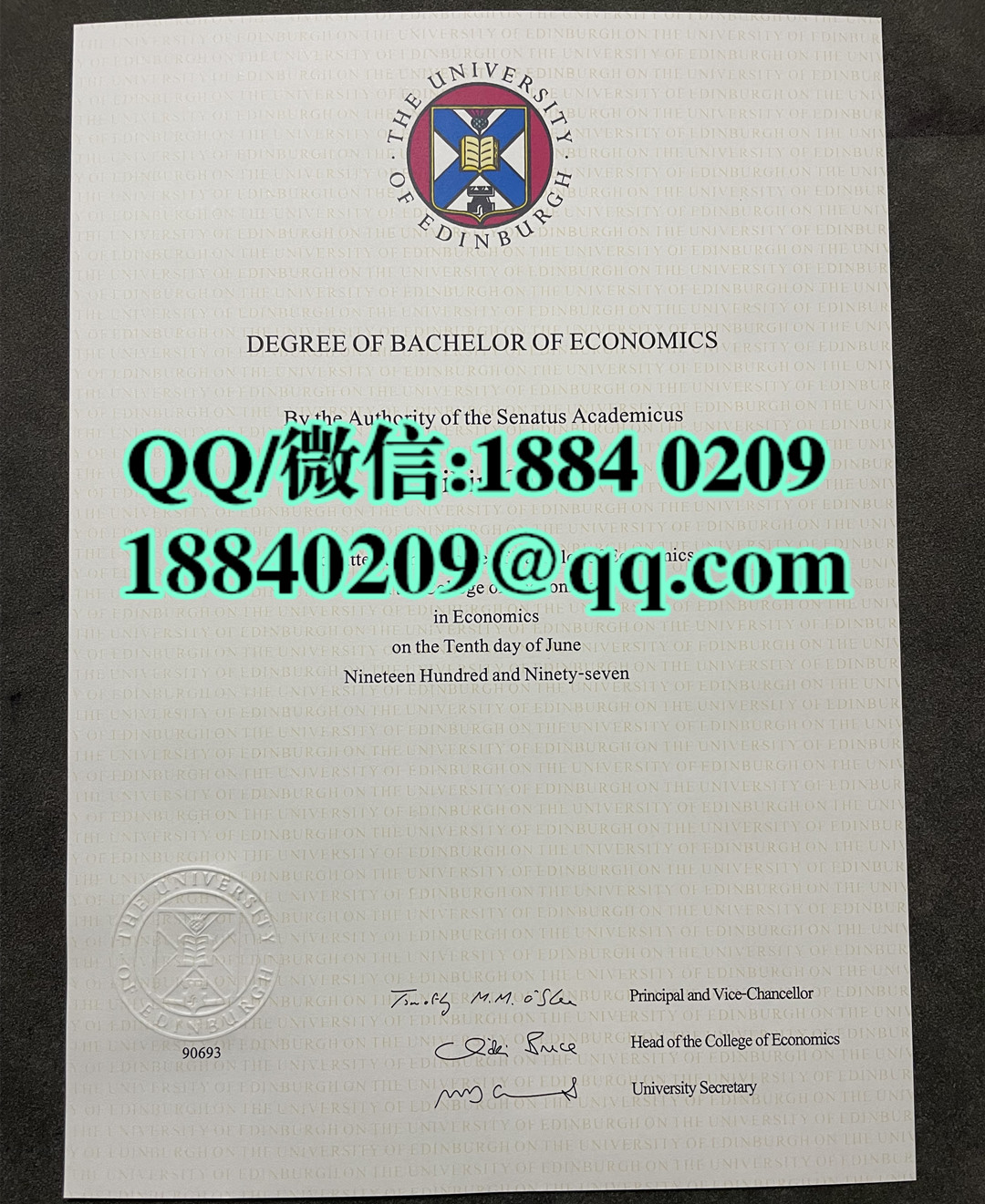 旧版本英国爱丁堡大学毕业证学位证，University of Edinburgh diploma degree