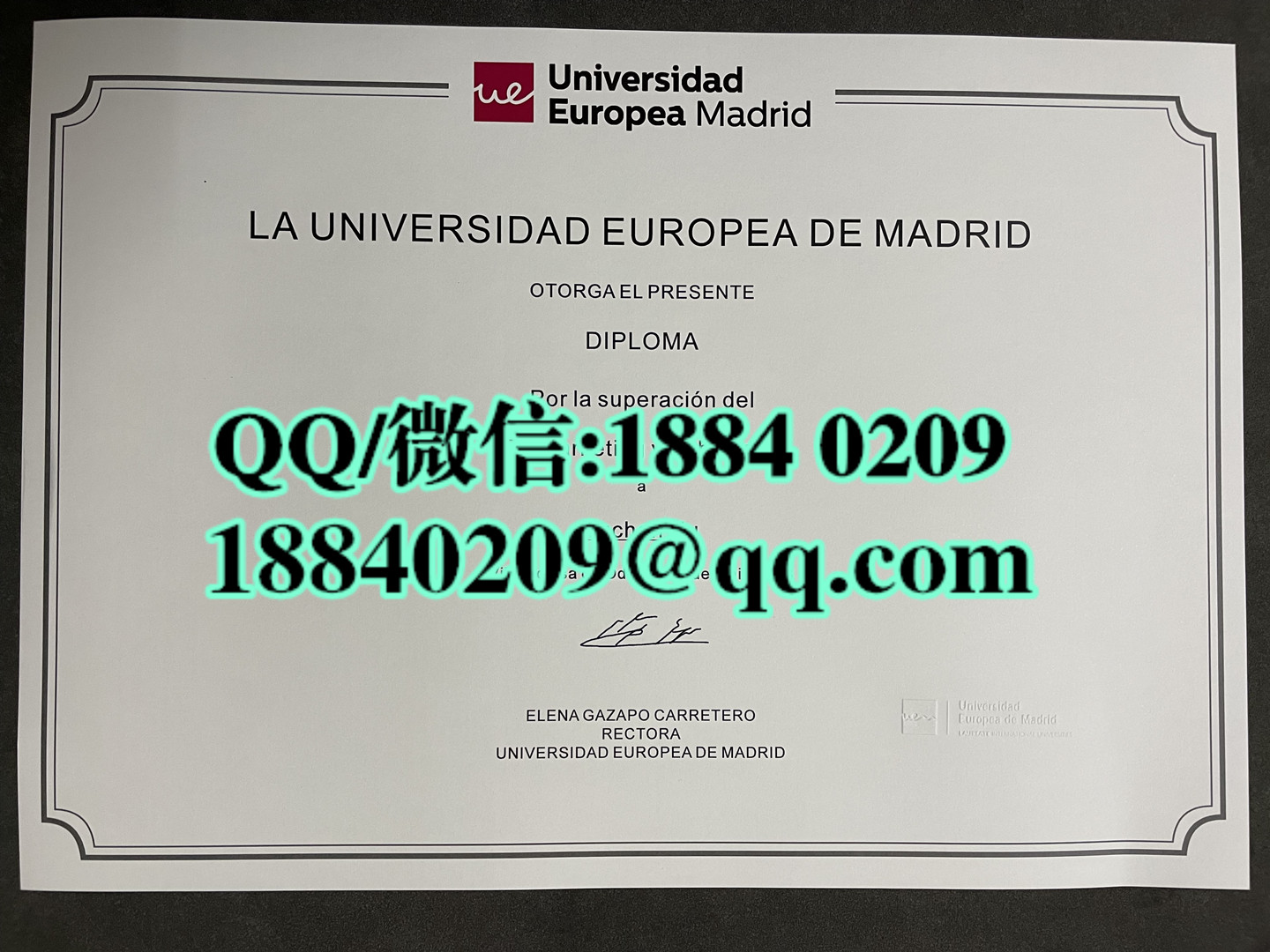马德里欧洲大学毕业证案例，Universidad Europea MADRID diploma degree