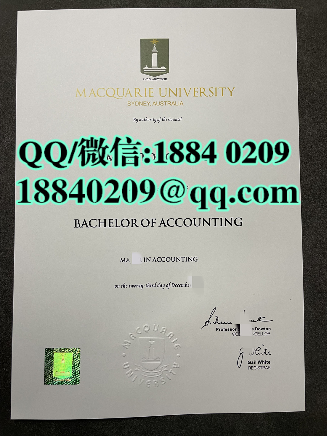 澳洲麦考瑞大学毕业证成绩单，Macquarie University diploma degree