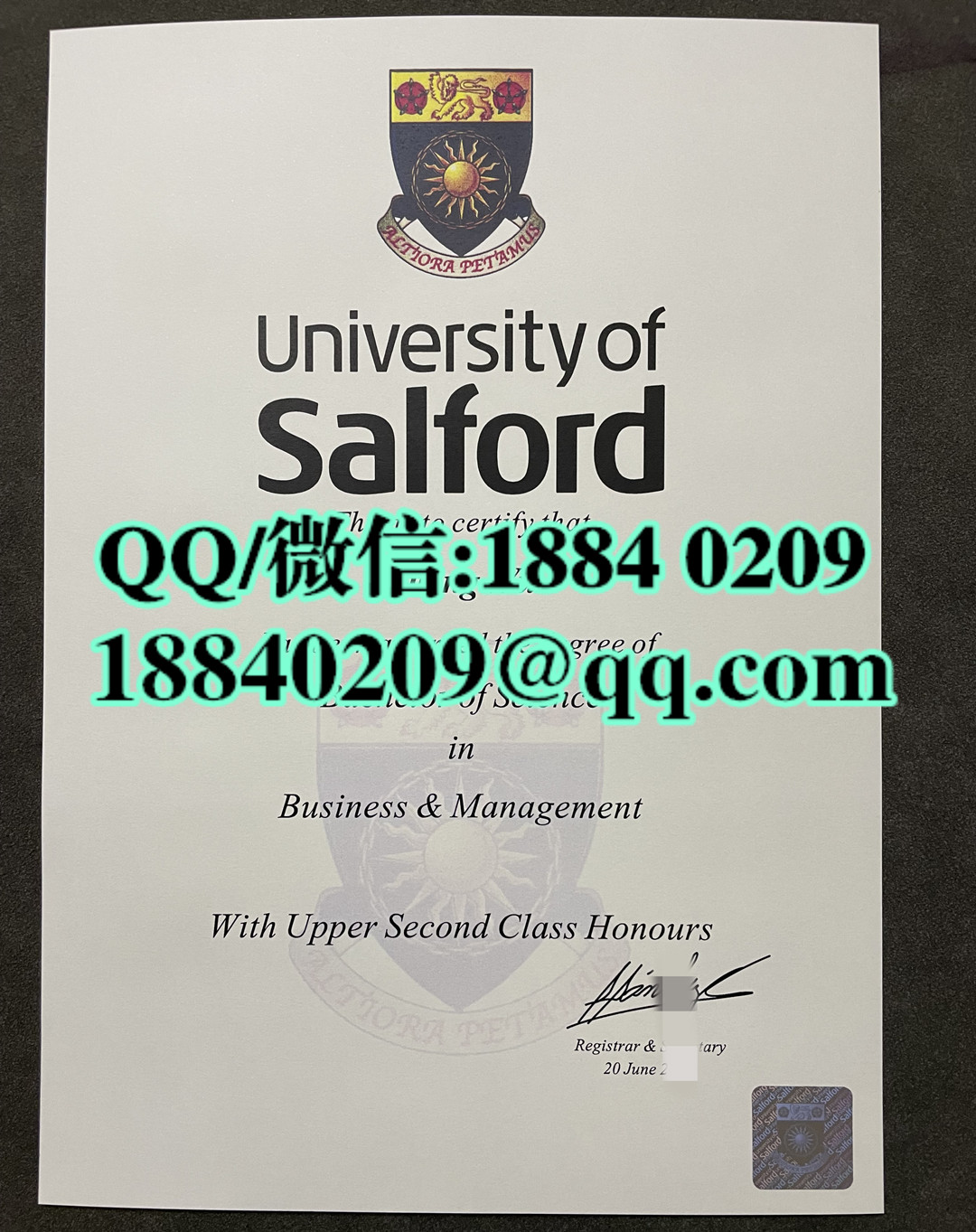 英国索尔福德大学毕业证成绩单，salford university diploma degree