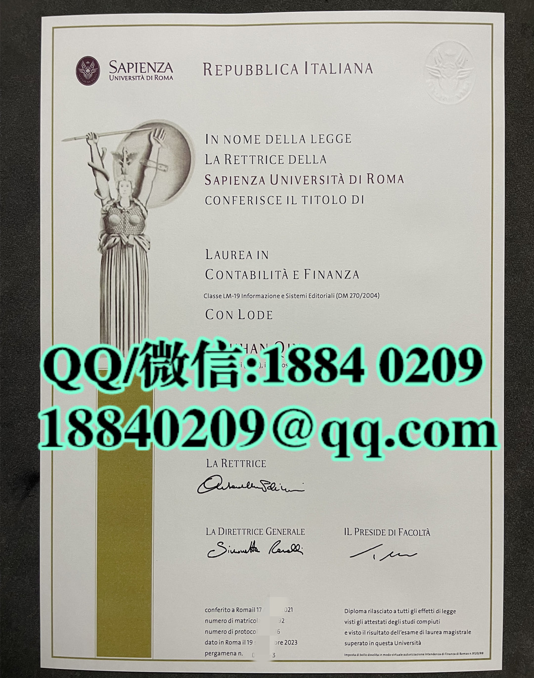 罗马第一大学毕业证学位证、罗马智慧大学毕业证文凭样本