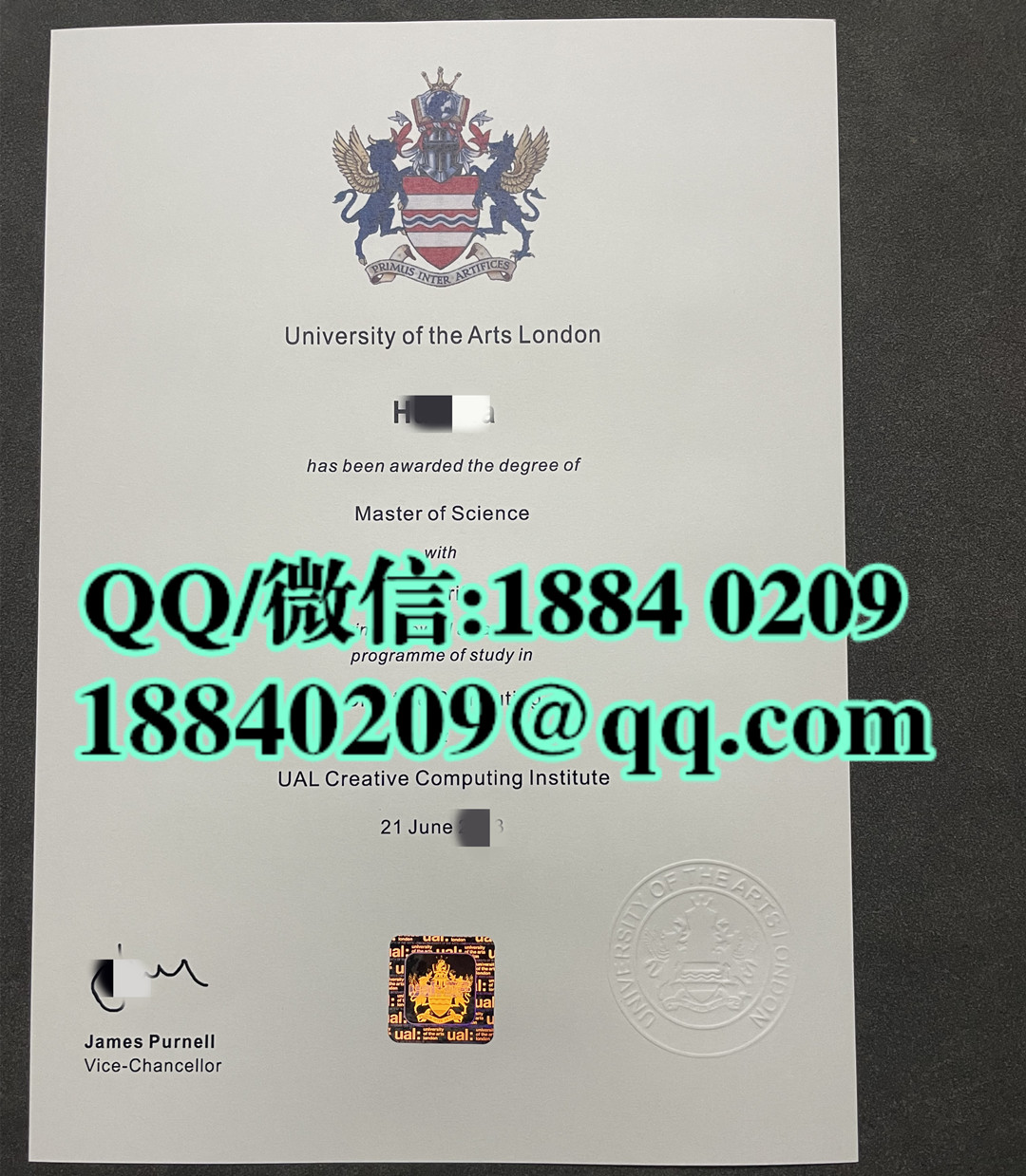 英国伦敦艺术大学硕士毕业证，伦敦艺术大学成绩单