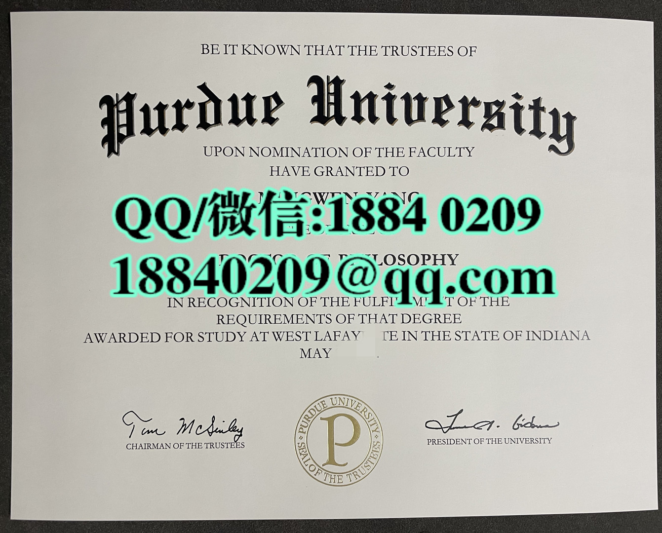 美国普渡大学purdue university毕业证，purdue university diploma degree