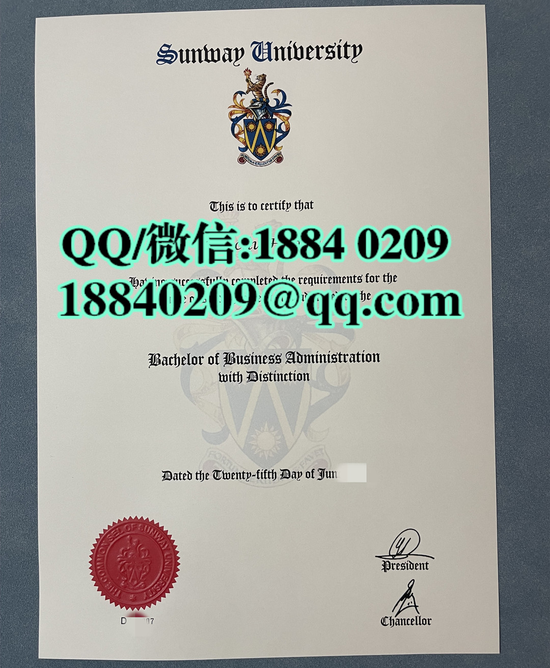 马来西亚双威大学毕业证成绩单留才认证，Sunway University diploma degree