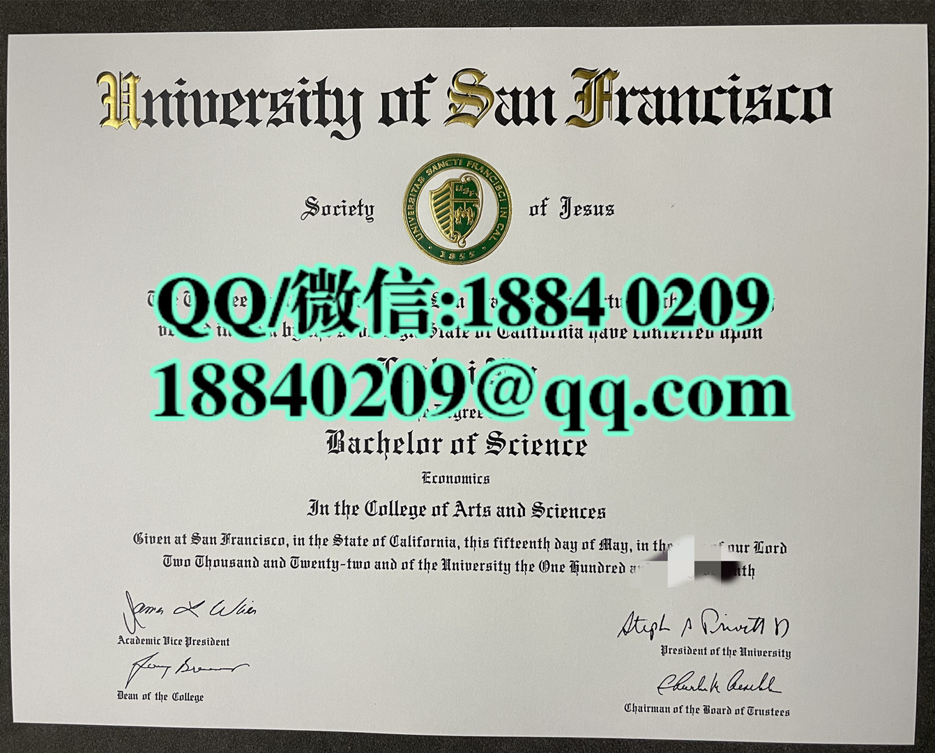 美国旧金山大学毕业证成绩单留才认证,University of San Francisco diploma degree