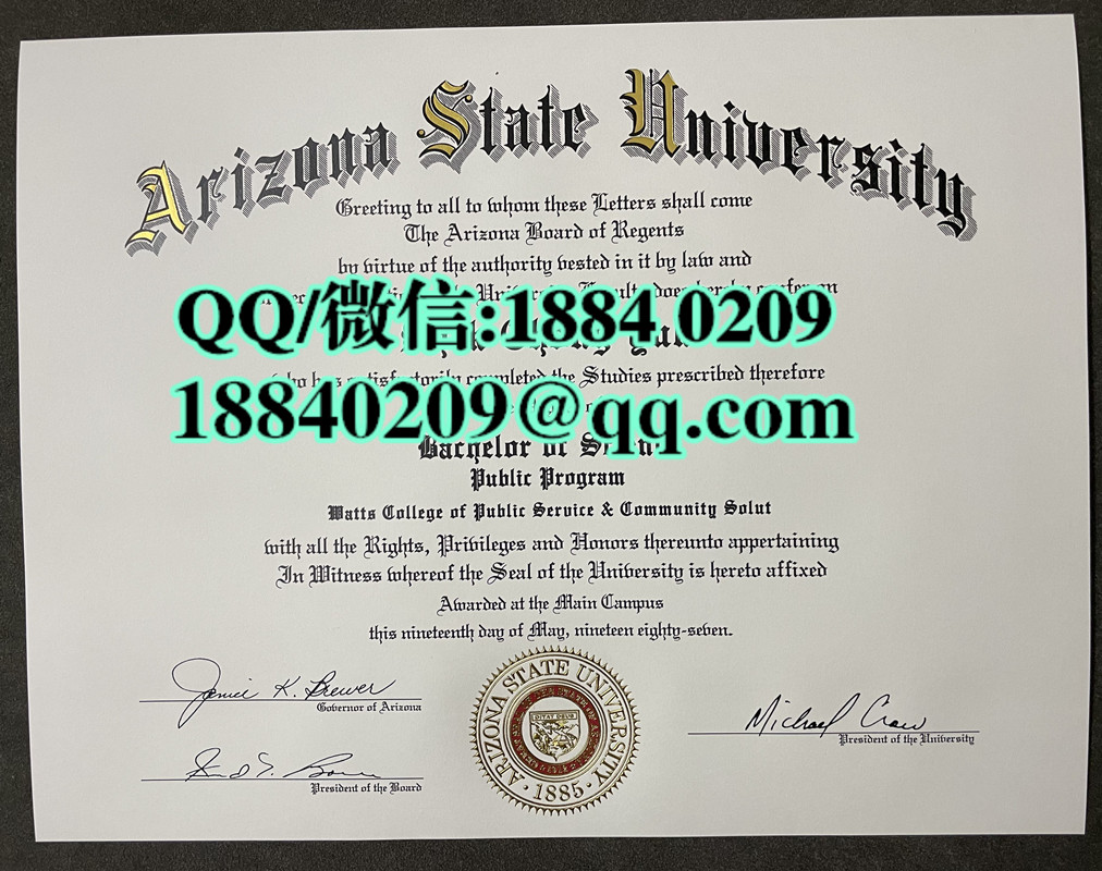 美国亚利桑那州立大学arizona state university毕业证，arizona state university diploma degree